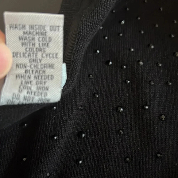 Catherines NWT black festive cardigan with embellishments size 0X plus size - Picture 5 of 5